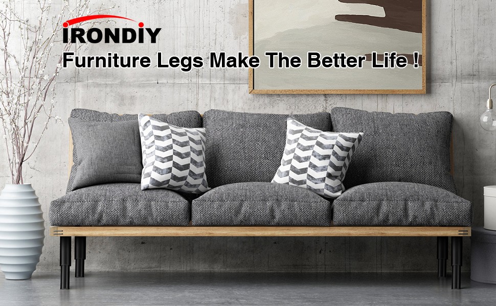 5″-9″ Metal Adjustable Furniture Legs,Adjustable Height Replacement Legs