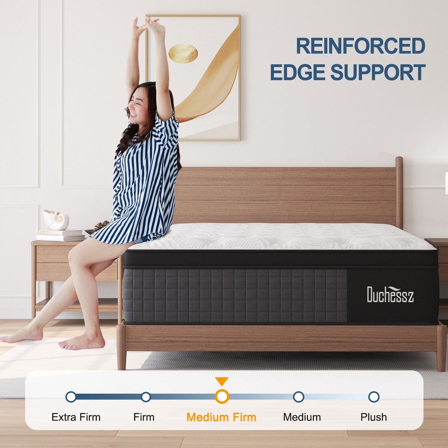 10″12″ 14″ Twin Full Queen King Size Gel Memory Foam Spring Mattress In A Box