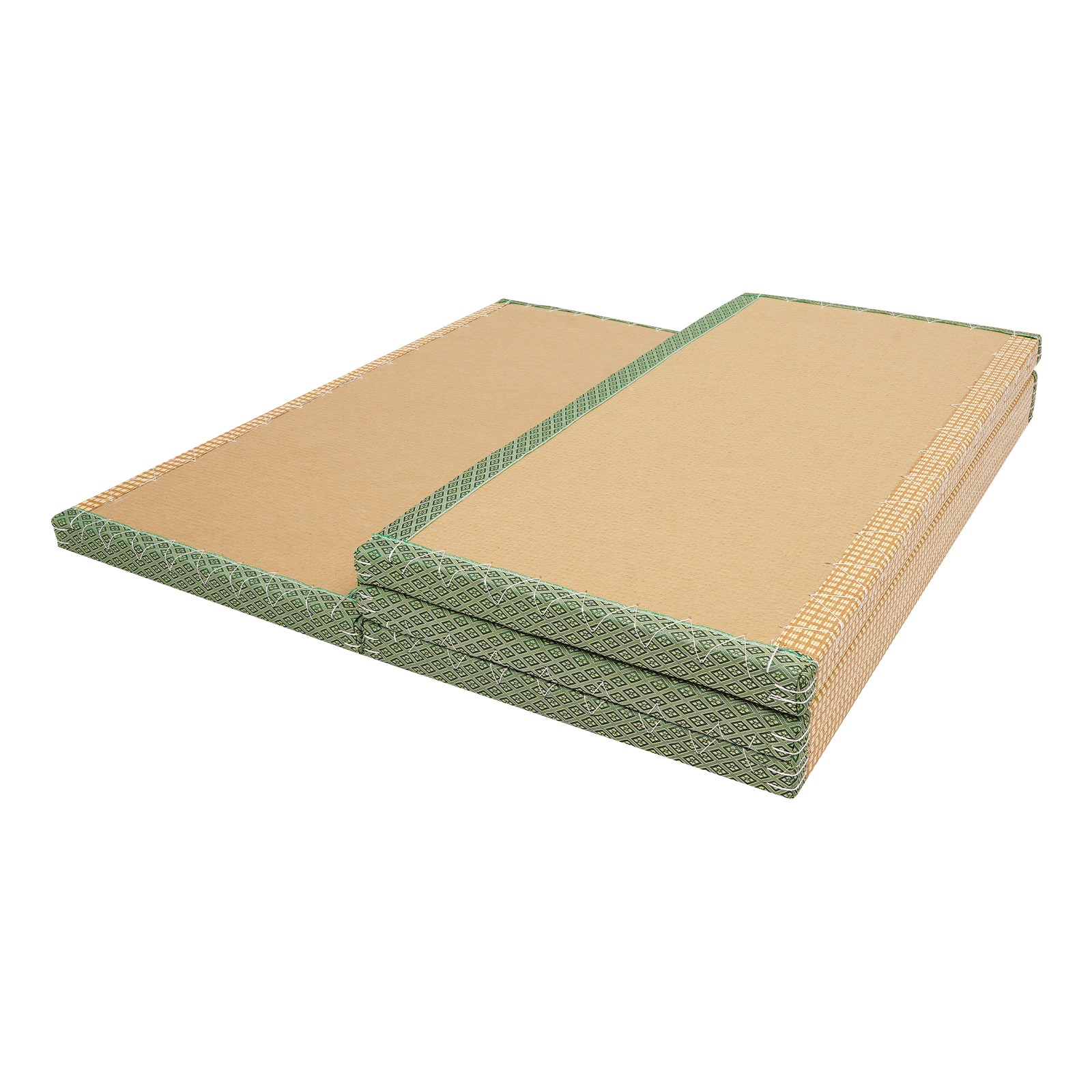 200*100*5cm Tatami Mattress, Foldable Floor Mattress, Meditation Mat Green Brown