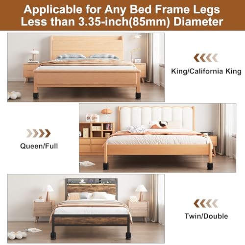Large Bed Risers Heavy Duty, 5″ H(Inner 4″ H), 2200 LBS 5″H(Inner 4″H) Black