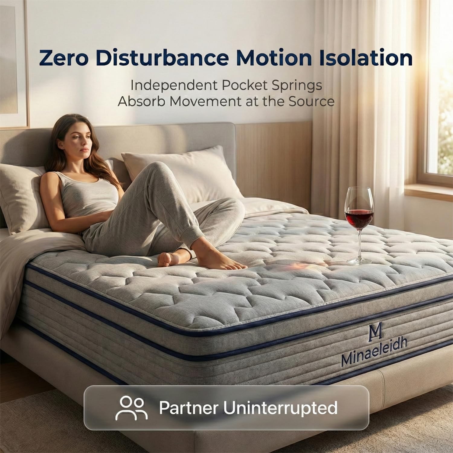 Full Size Mattress 12 Inch, Medium Firm Boxed Hybrid Mattress, Cooling Gel Me…