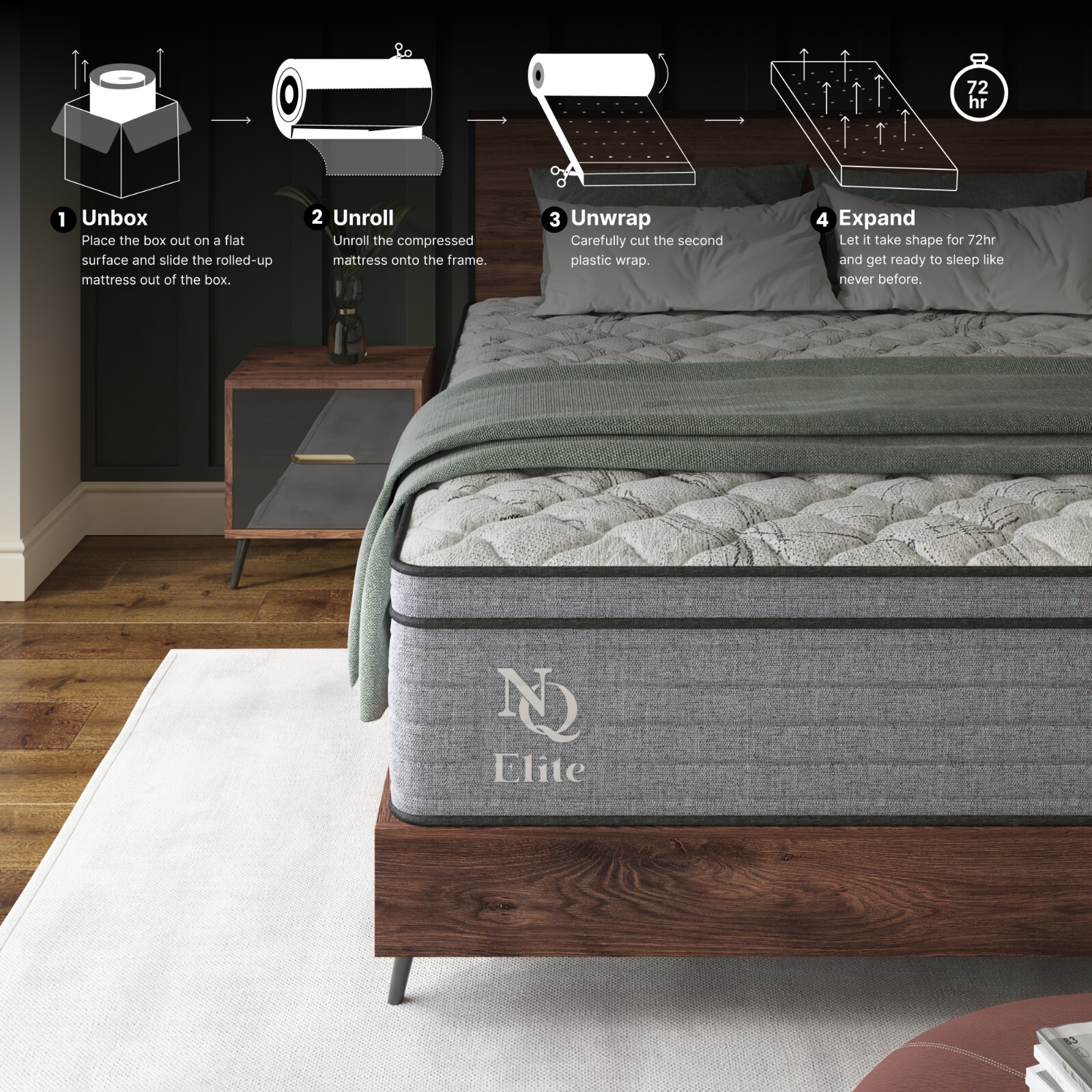 10 Inch Full Size Cooling Gel Memory Foam Hybrid Mattress