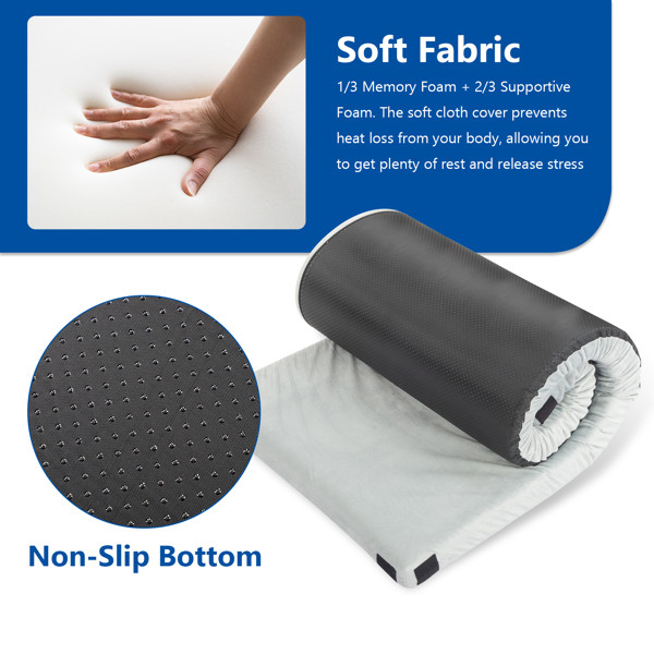Memory Foam Mattress Portable Foldable Multifunction Camping Dorm Indoor Outdoor