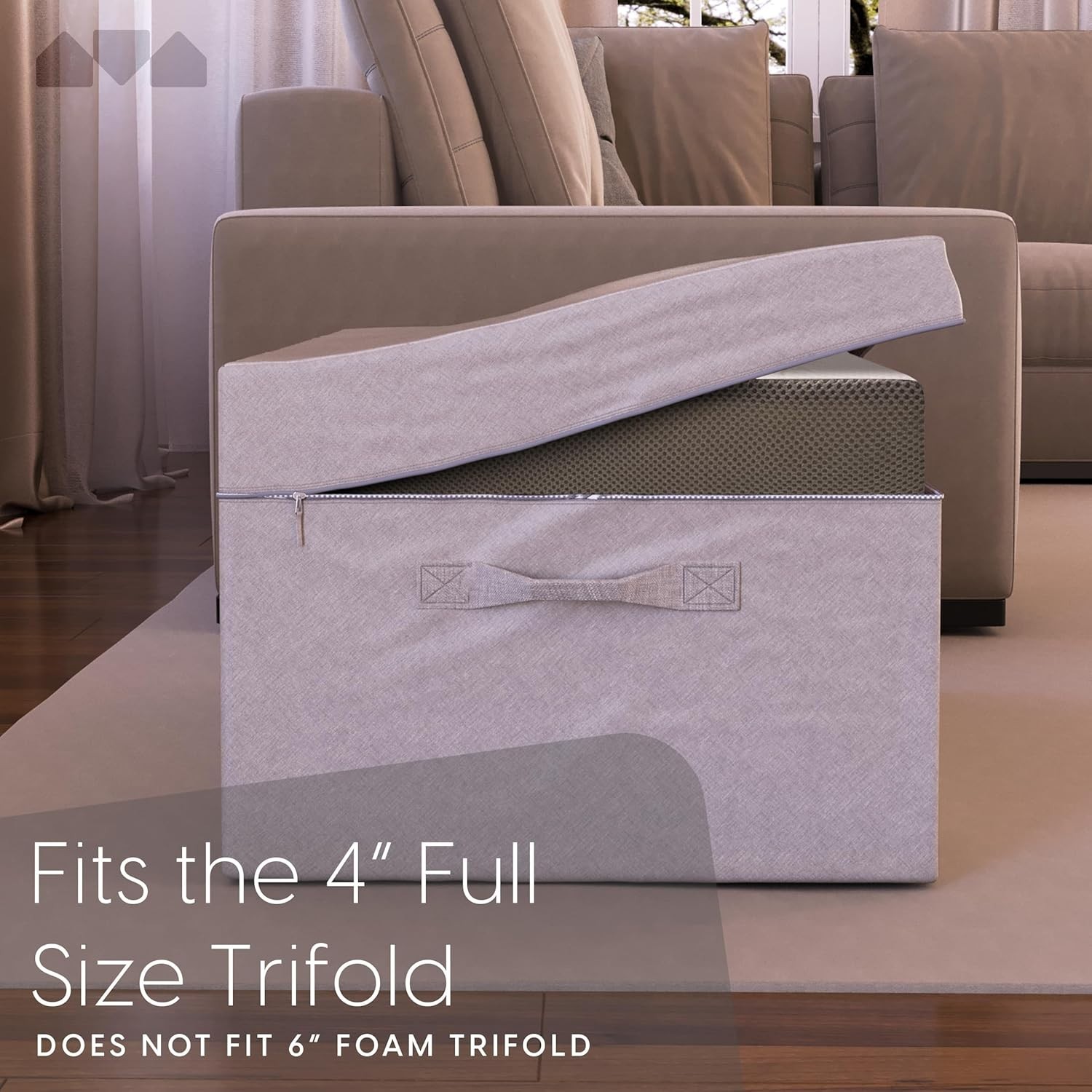 Durable Tri-Fold Mattress Cover with Zipper – Shield Your Mattress on the Go