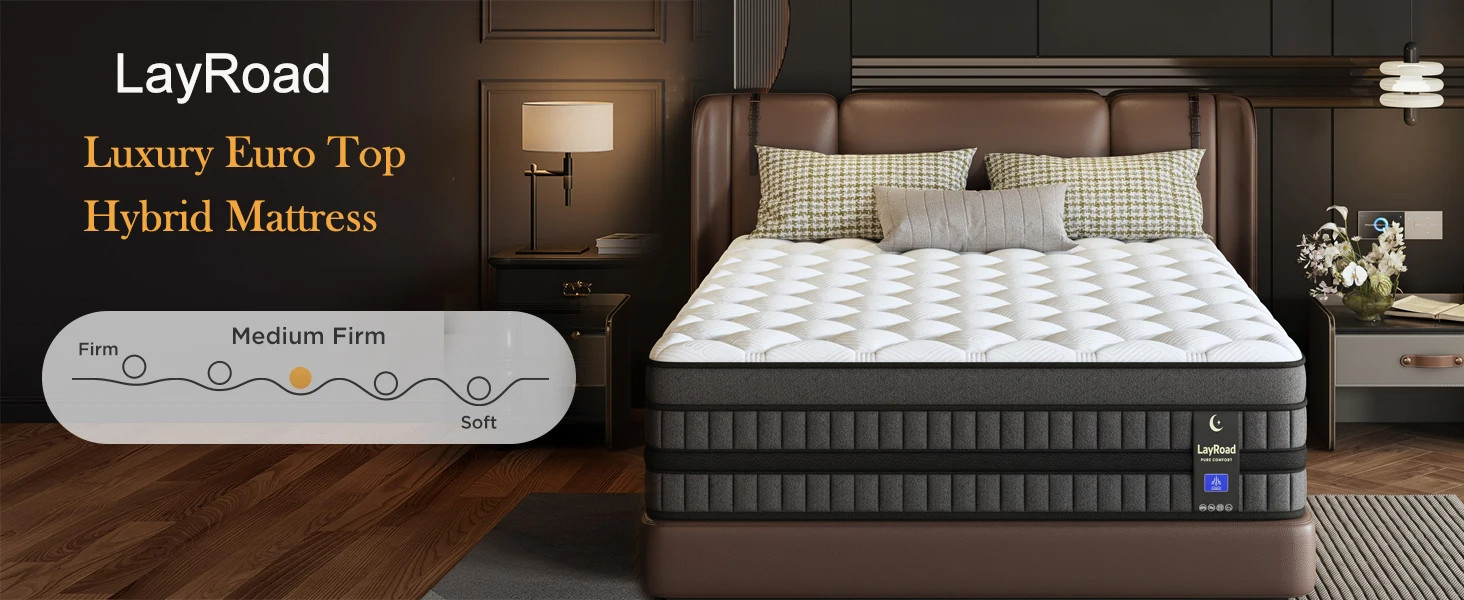 14 Inch Hybrid Gel Memory Foam Mattress Twin Full Queen King Size In a Box