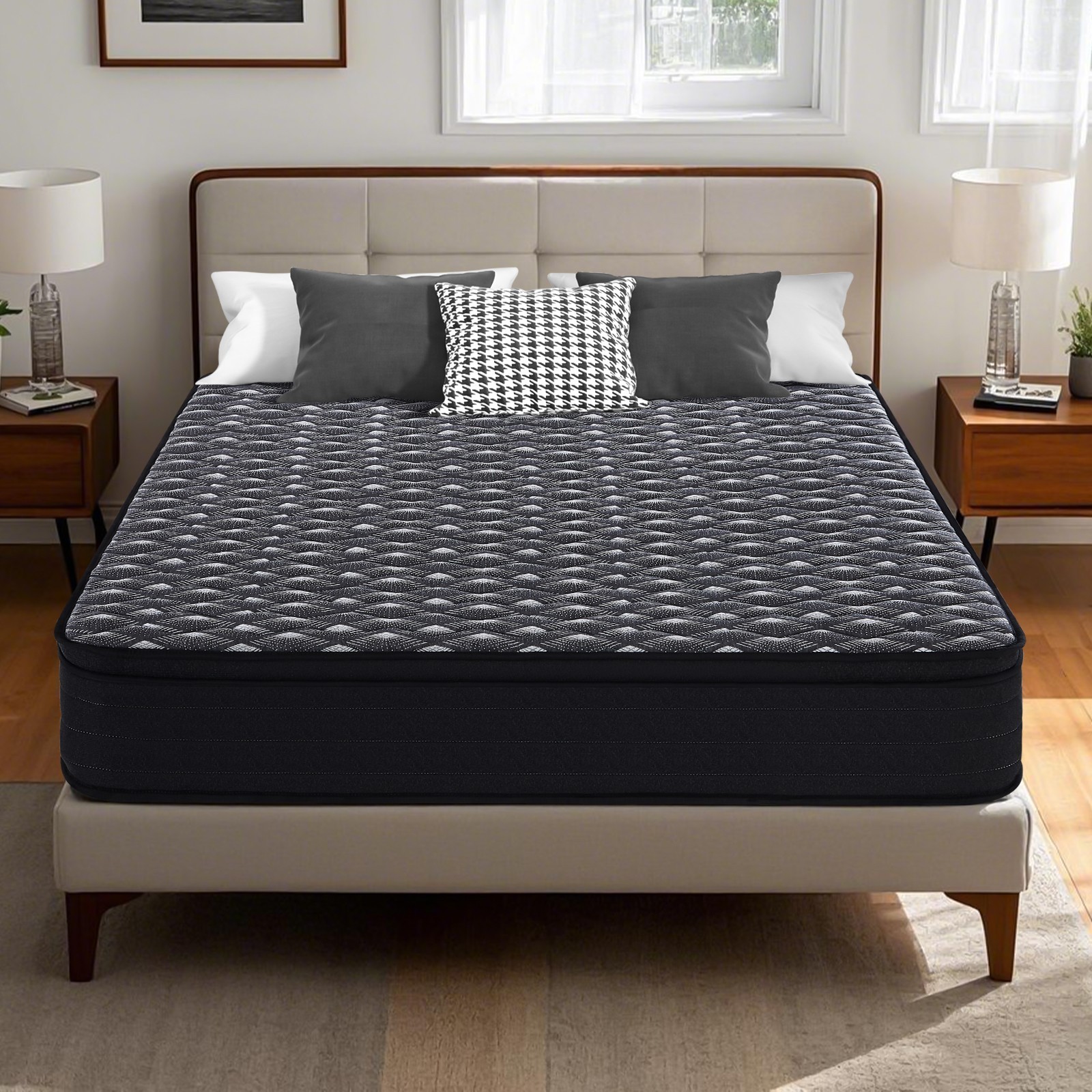 10″ Full Size Mattress in a Box Hybrid Spring Memory Foam for Motion Isolation