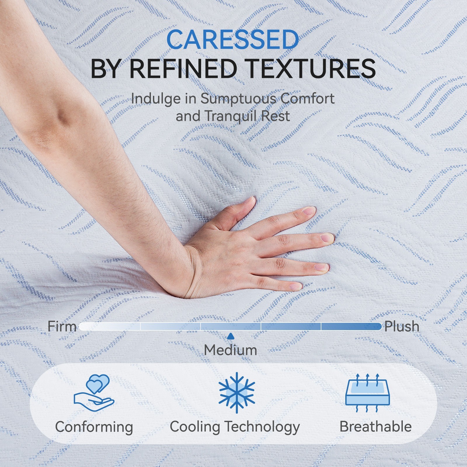 California King Mattress 8″ Gel Memory Foam Mattress in a box with Washable Cove