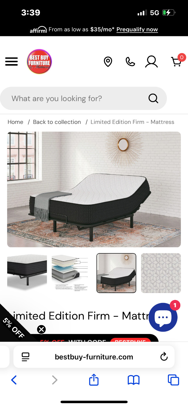 Brand new 12 inch ashley furniture limited edition firm mattress