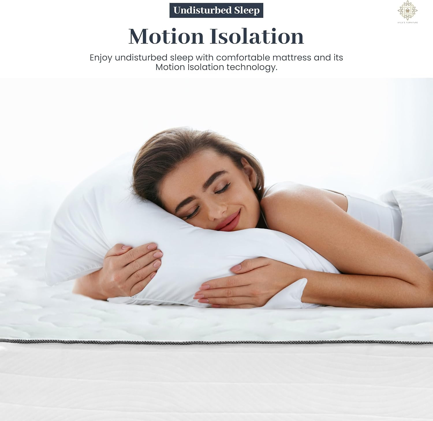 Queen Mattress 10 Inches White – Pocketed Coil Euro Top Cool Memory Foam Hybrid