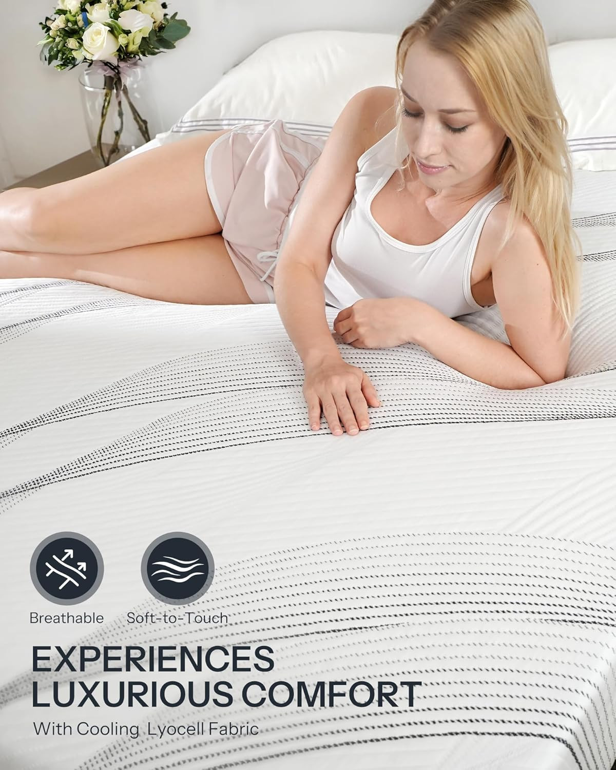 14″ Hybrid Twin Mattress – Plush Copper Gel Foam & Pocket Coils, USA Made