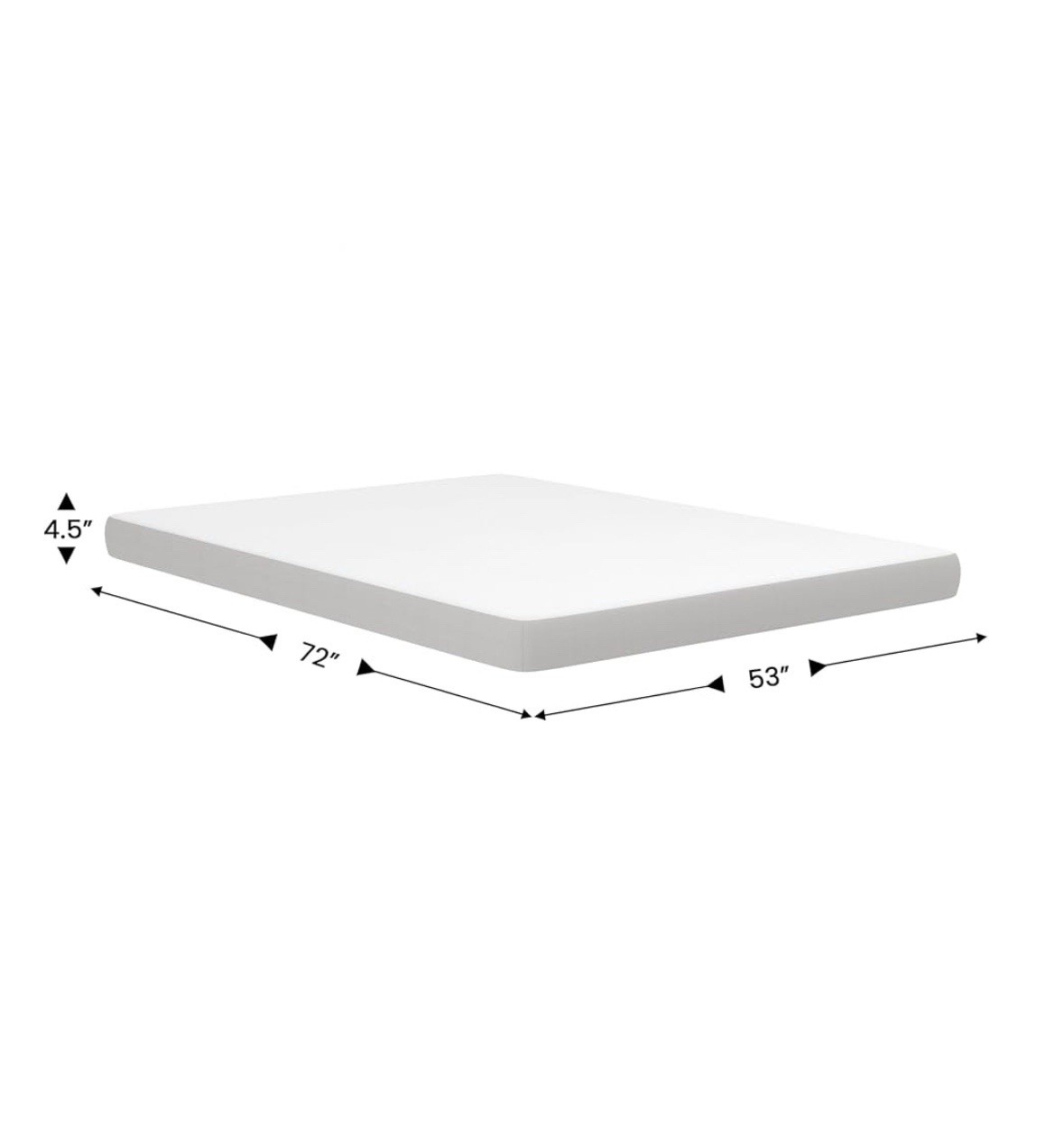 Flash Furniture Cloud Cooling Memory Foam Mattress, 4”