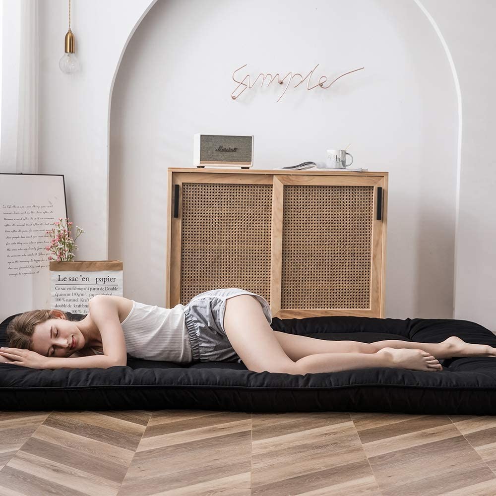 Maxyoyo Japanese Floor Mattress Futon Mattress, 4 Thicken Tatami Mat Sleeping Pa