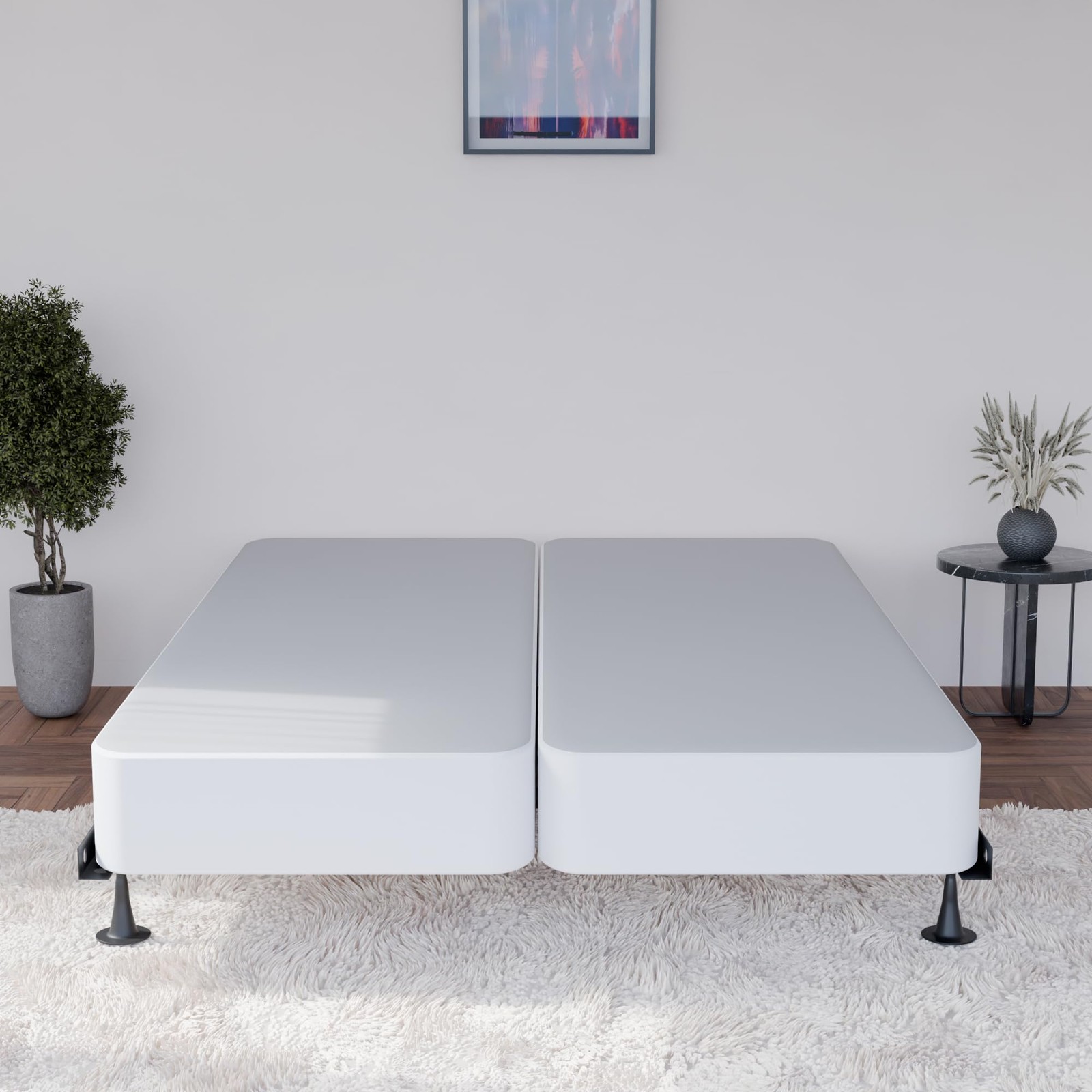 , 4-Inch Sturdy Box Spring for Mattress Support-Durable and Fully Assembled, …