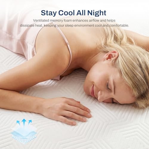 3 Inch Memory Foam Mattress Topper with Adjustable Straps, Premium Queen White