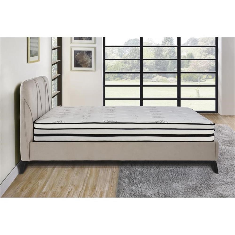Lexicon Homelegance Bedding 12″ Fabric Eastern King Hybrid Mattress in White