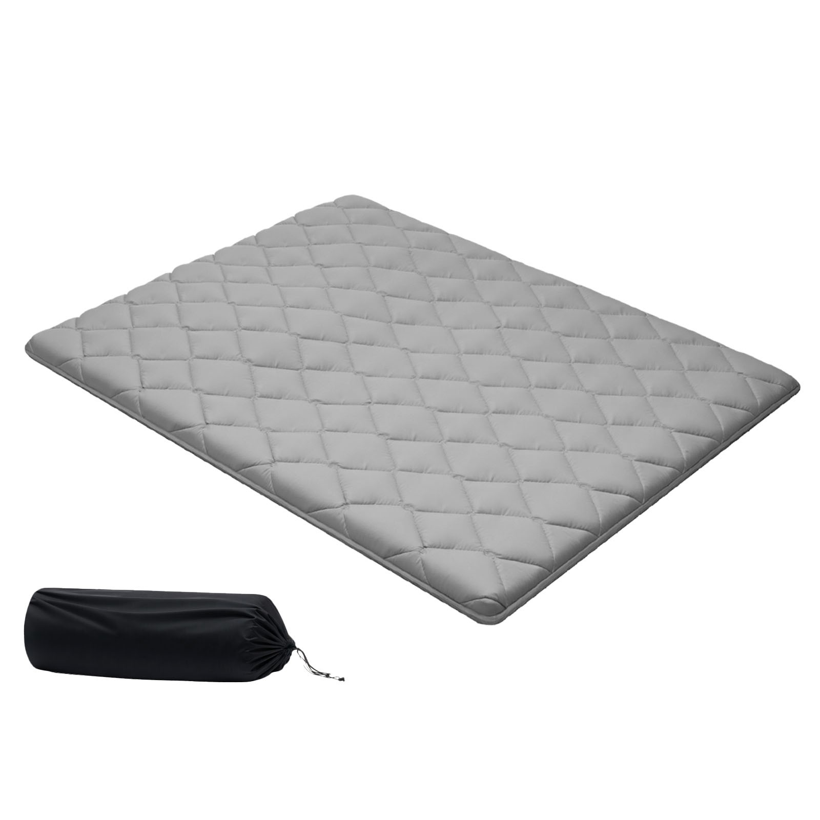 Uimoso Japanese Tatami Mattress Queen Size Foldable Futon with Storage Bag Gray