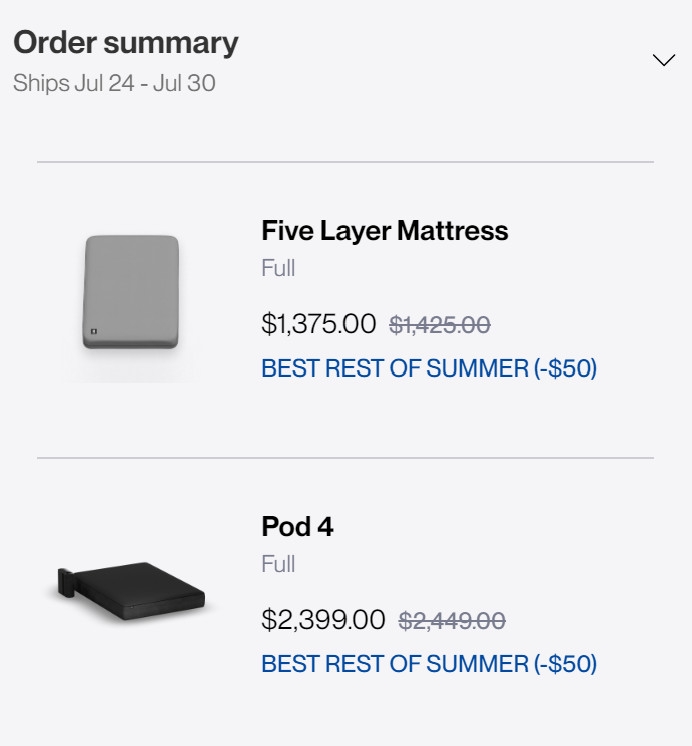 eight sleep pod 4 Full size mattress (POD NOT INCLUDED only mattress and cover)