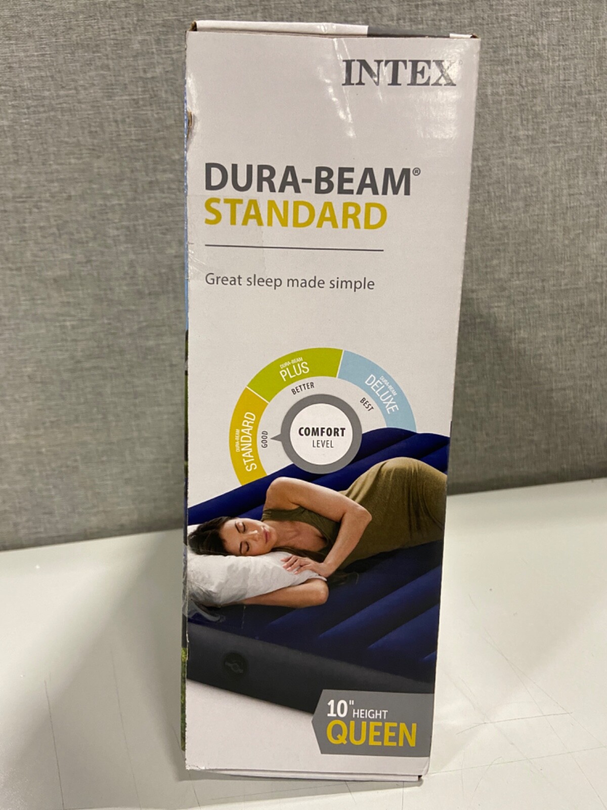 Intex 64778E Dura-Beam Standard Series Prestige Downy Airbed with Battery Pump