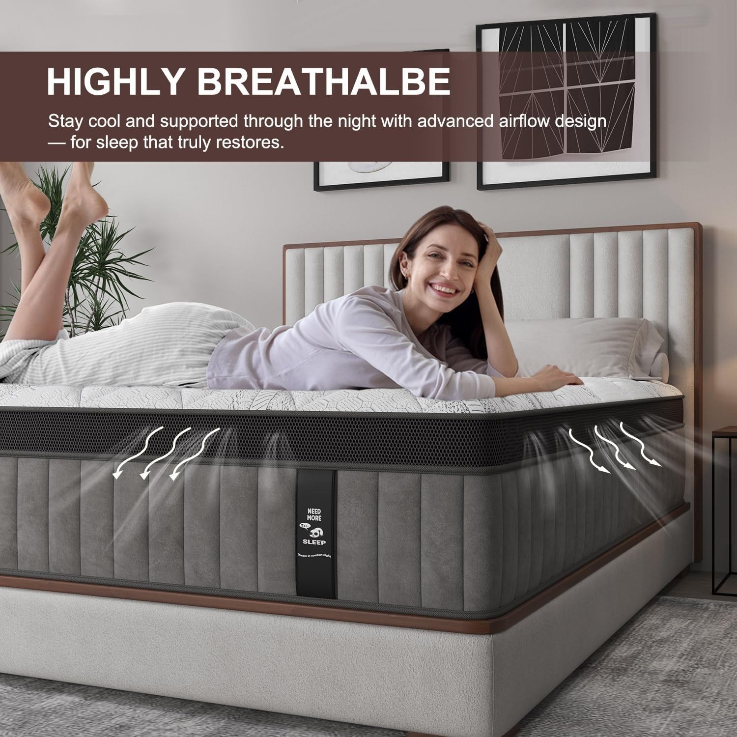 12 Inch Queen Mattress in a Box Hybrid Gel Memory Foam Pocket Spring Soft Plush