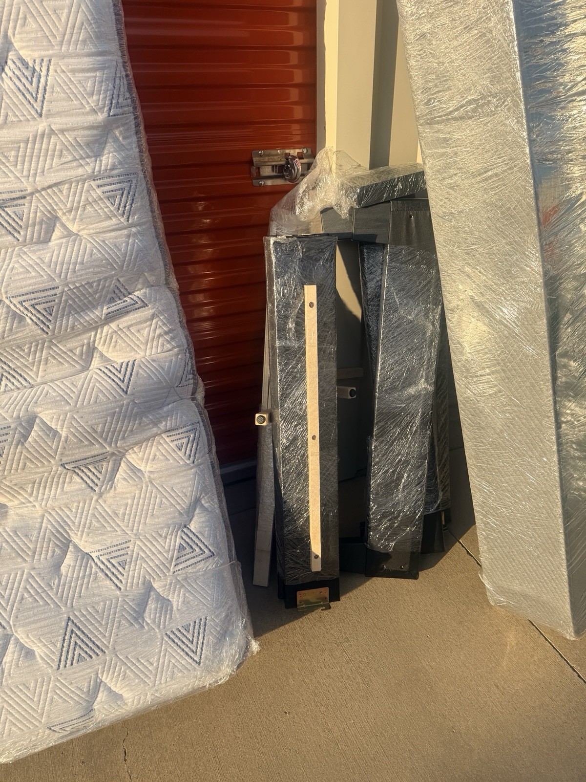 Assorted Rectangle Mattresses & Bed Frames, Geometric, White Black Gray