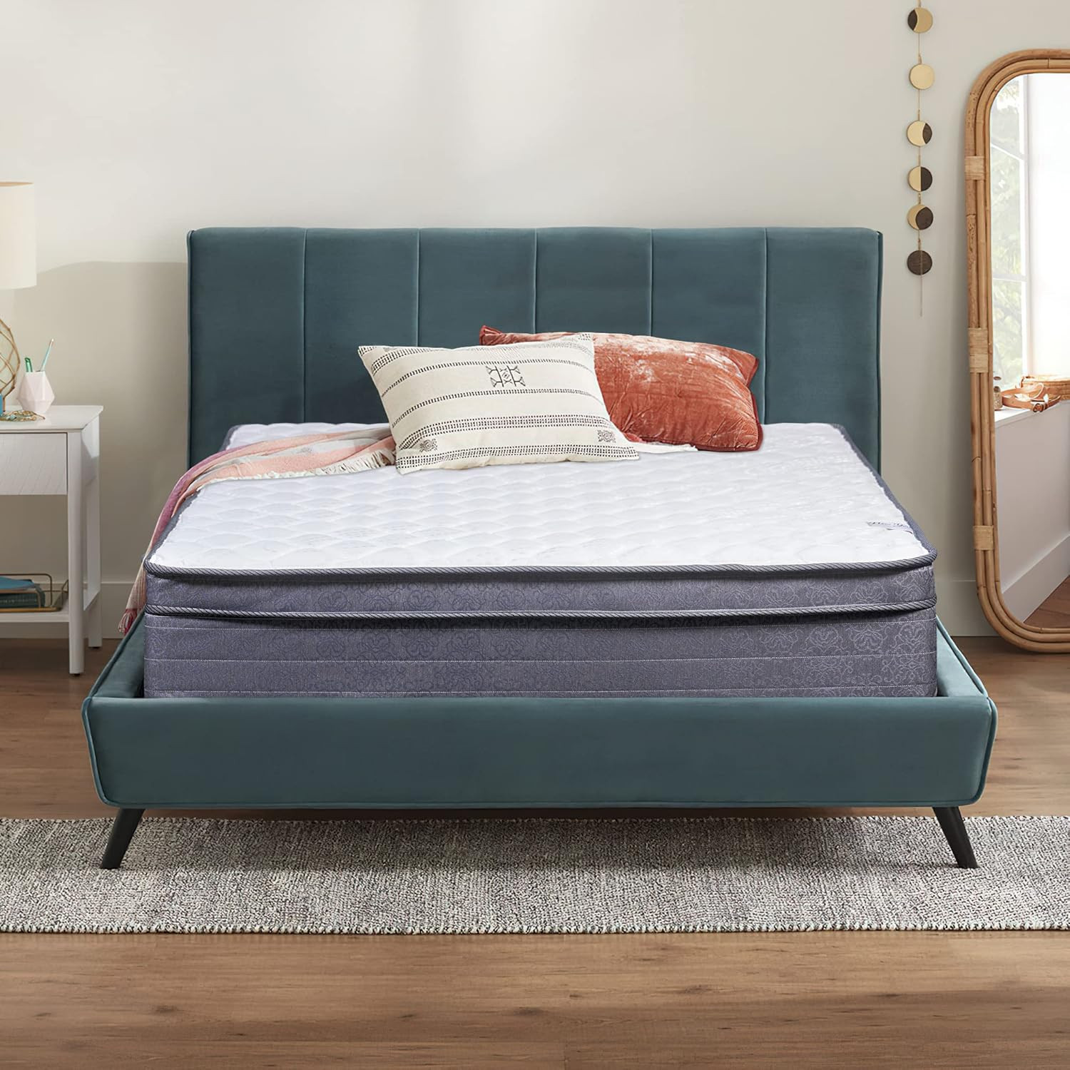 10-Inch Plush Hybrid Euro Top Mattress for Better Sleep & Back Pain Relief, Quee