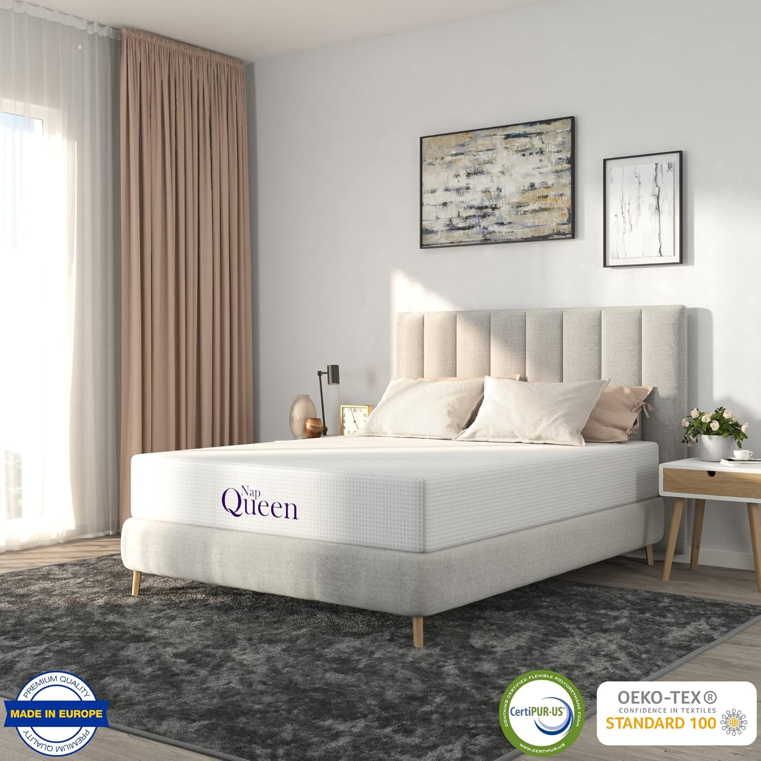 8 Inch Twin-Xl Size Mattress, Bamboo Charcoal Memory Foam Mattress, Bed in a Box