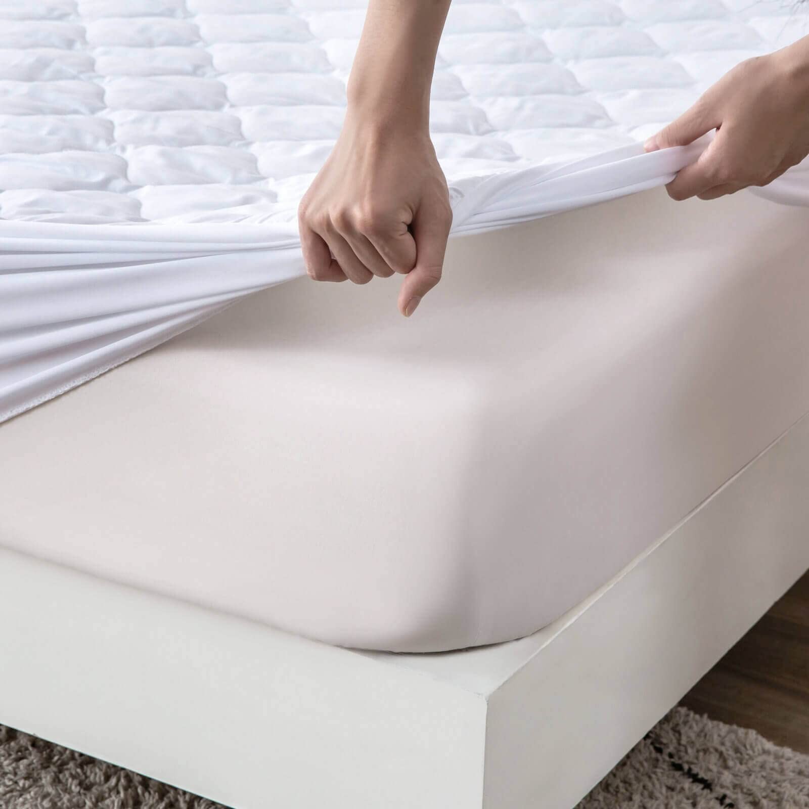 Waterproof Quilted RV Bunk Mattress Bunk=Narrow Twin (30×75), White