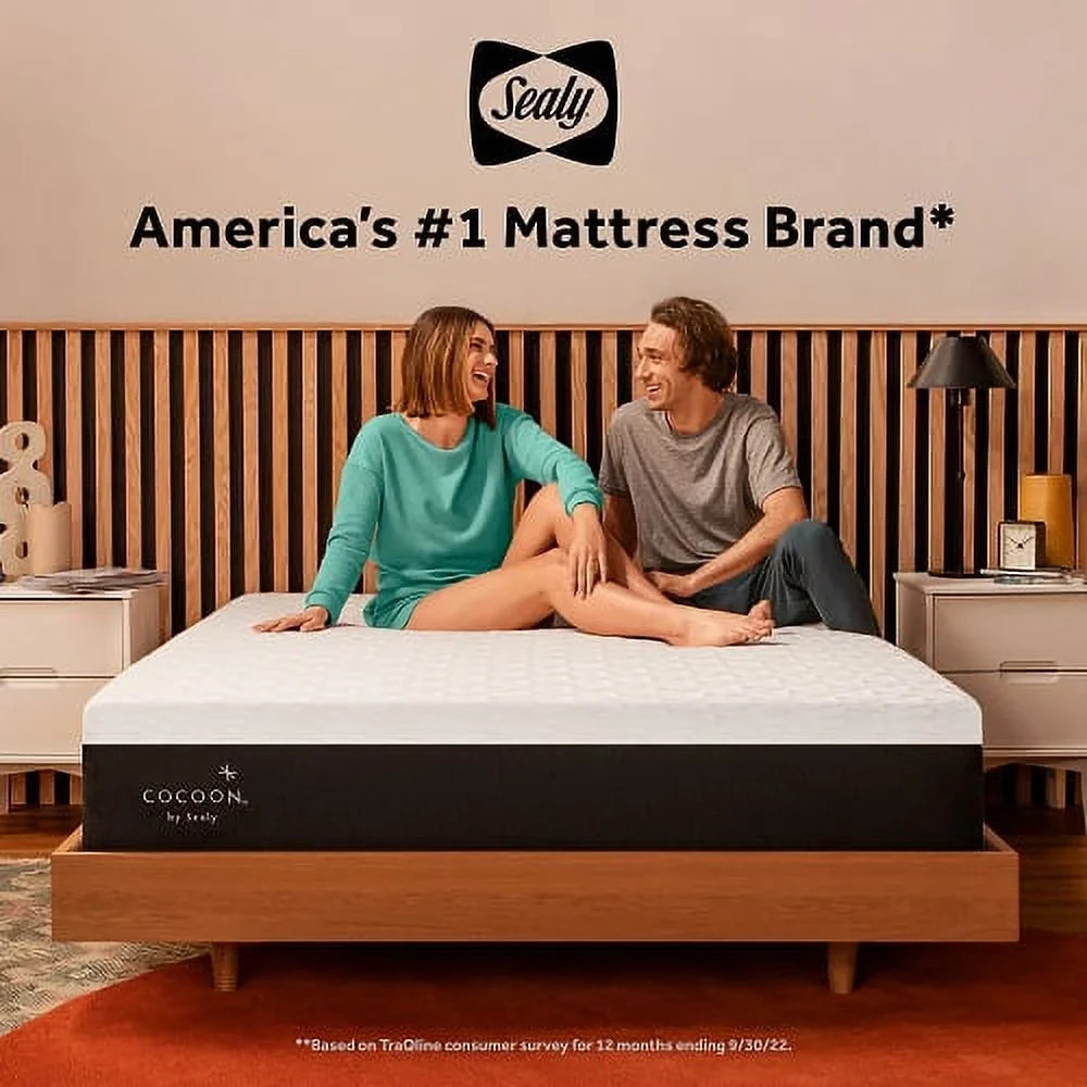 Cocoon by Sealy 12″ Medium Hybrid Mattress in a Box, Adult, Full