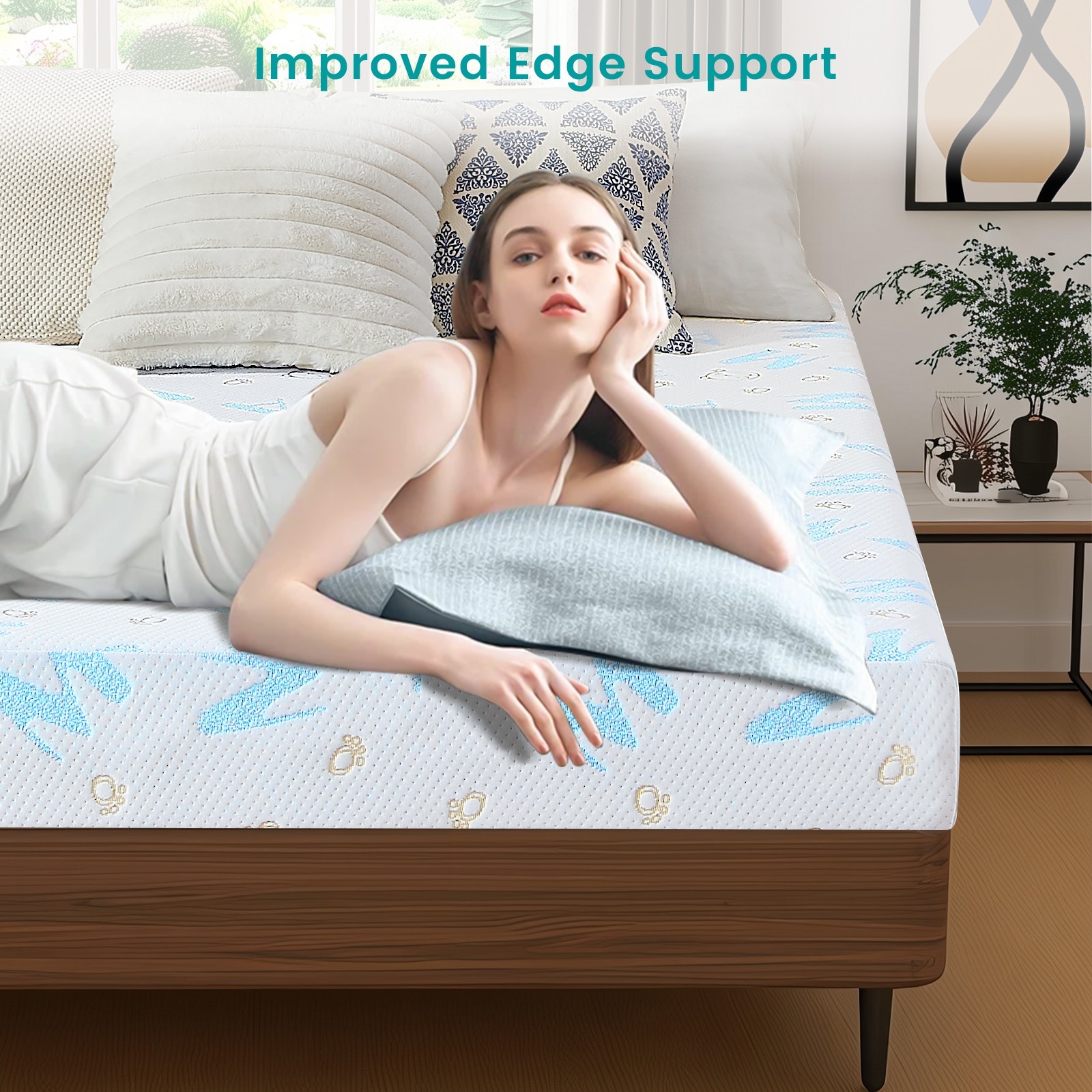 5″ 6″ Twin XL Cooling Gel Memory Foam Mattress with Removable Cover Bed in a Box