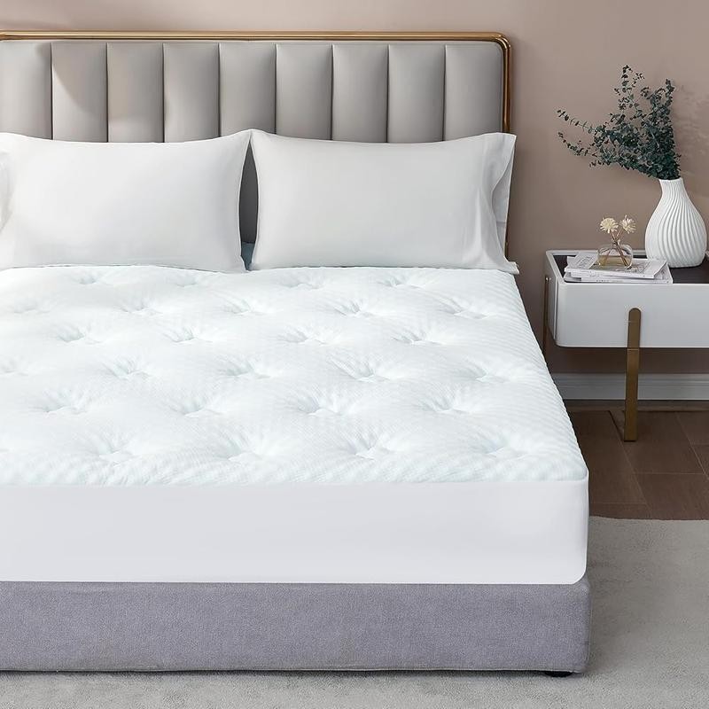King Size Memory Foam Mattress Topper Deep Pocket New Breathable Cooling Gel Pad