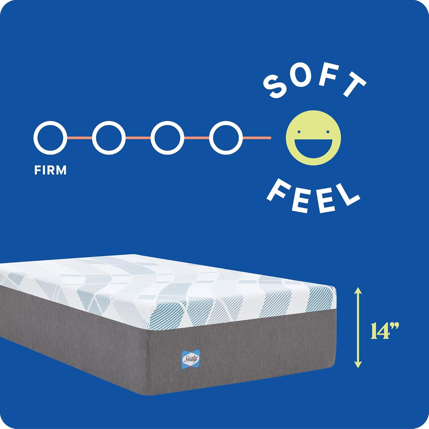 Dreamlife 14” Foam Mattress-In-A-Box, Queen, comfort Gel Memory Foam, support Tr