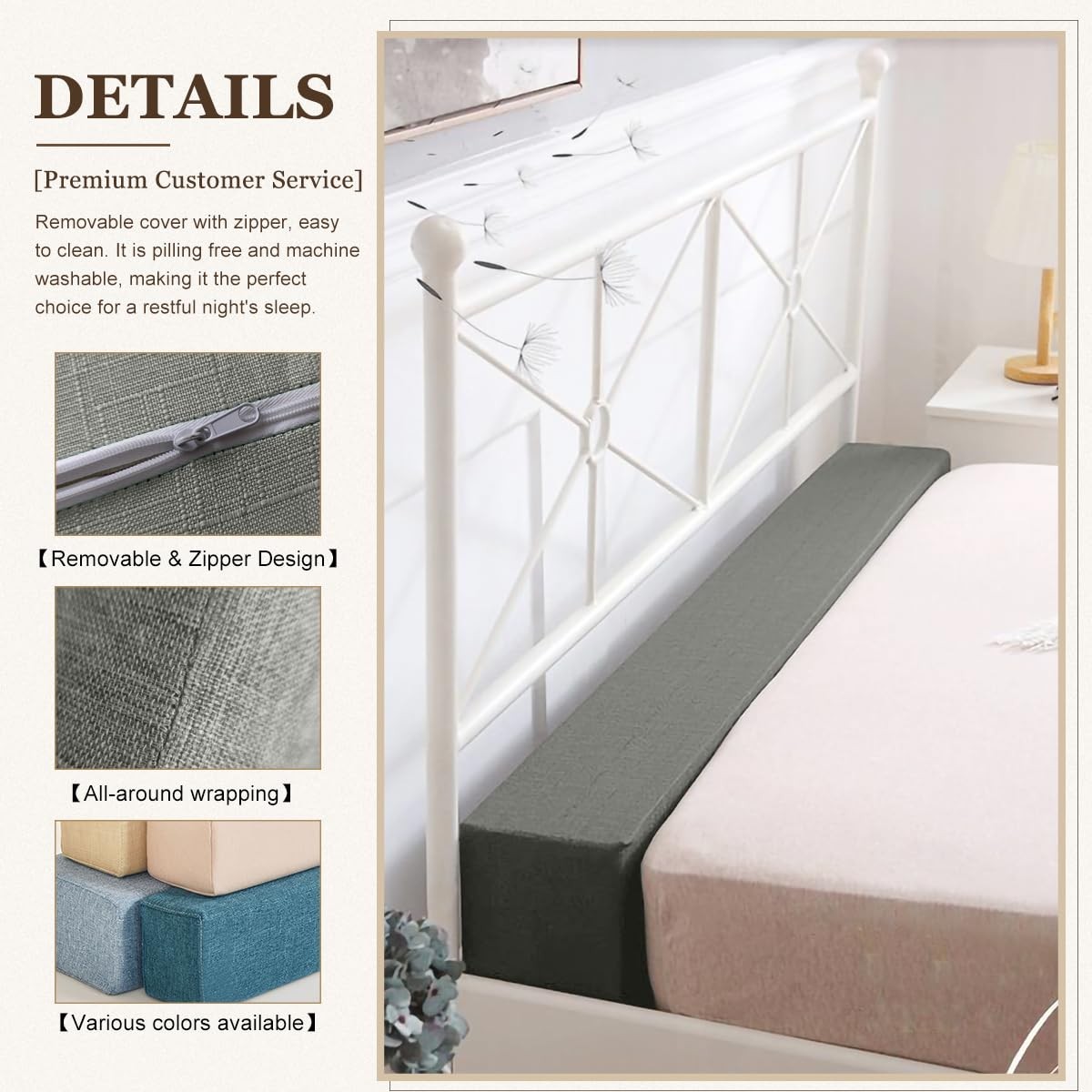 Bed Gap Filler/Mattress Space Filler, Mattress Extender for Twin/Full/Queen/K…