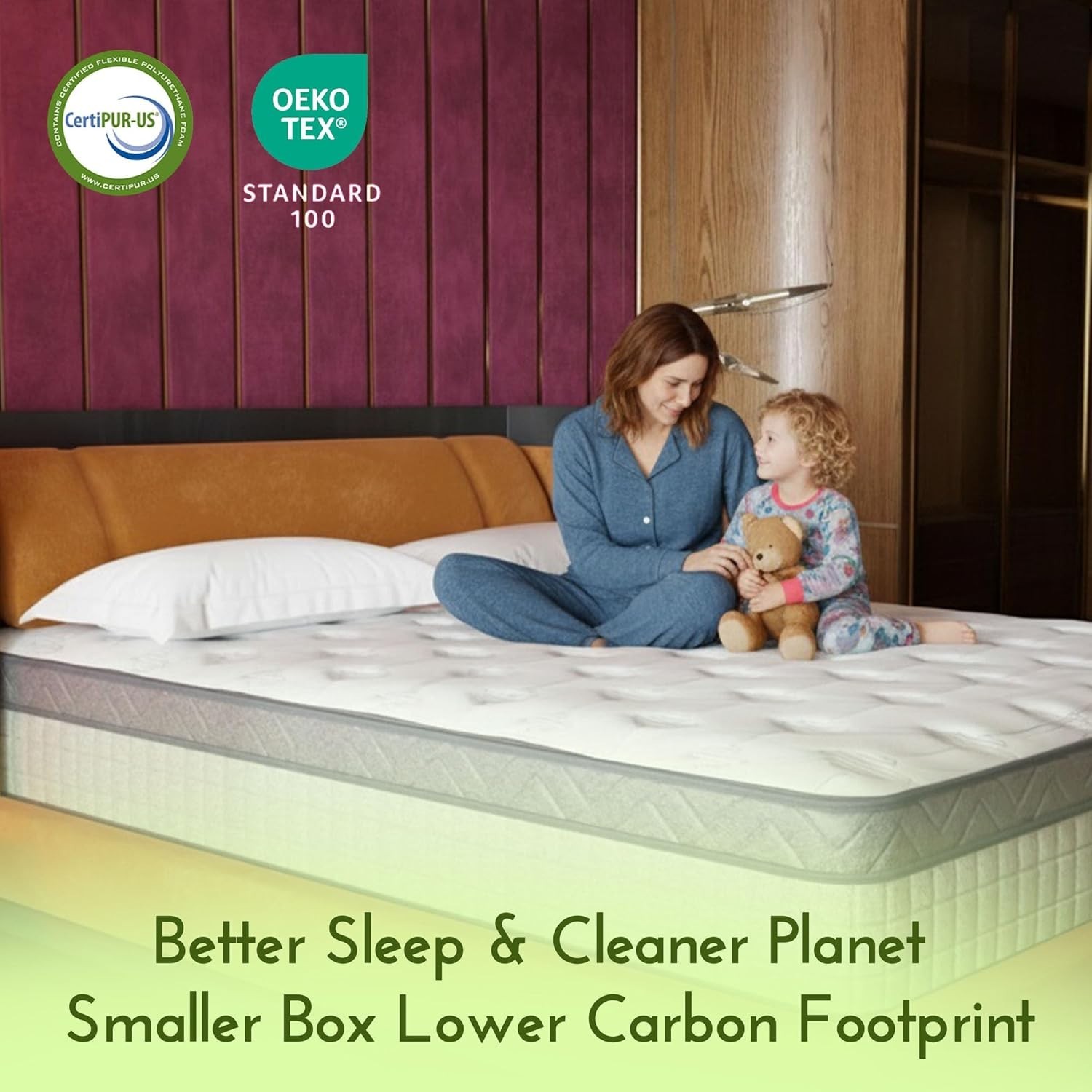Medium Firm Hybrid Mattress for Support – 10″ / 12″ Memory Foam and Coil Design