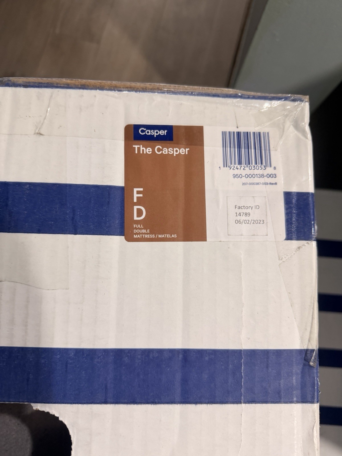 Casper Mattress, Full, Light Grey