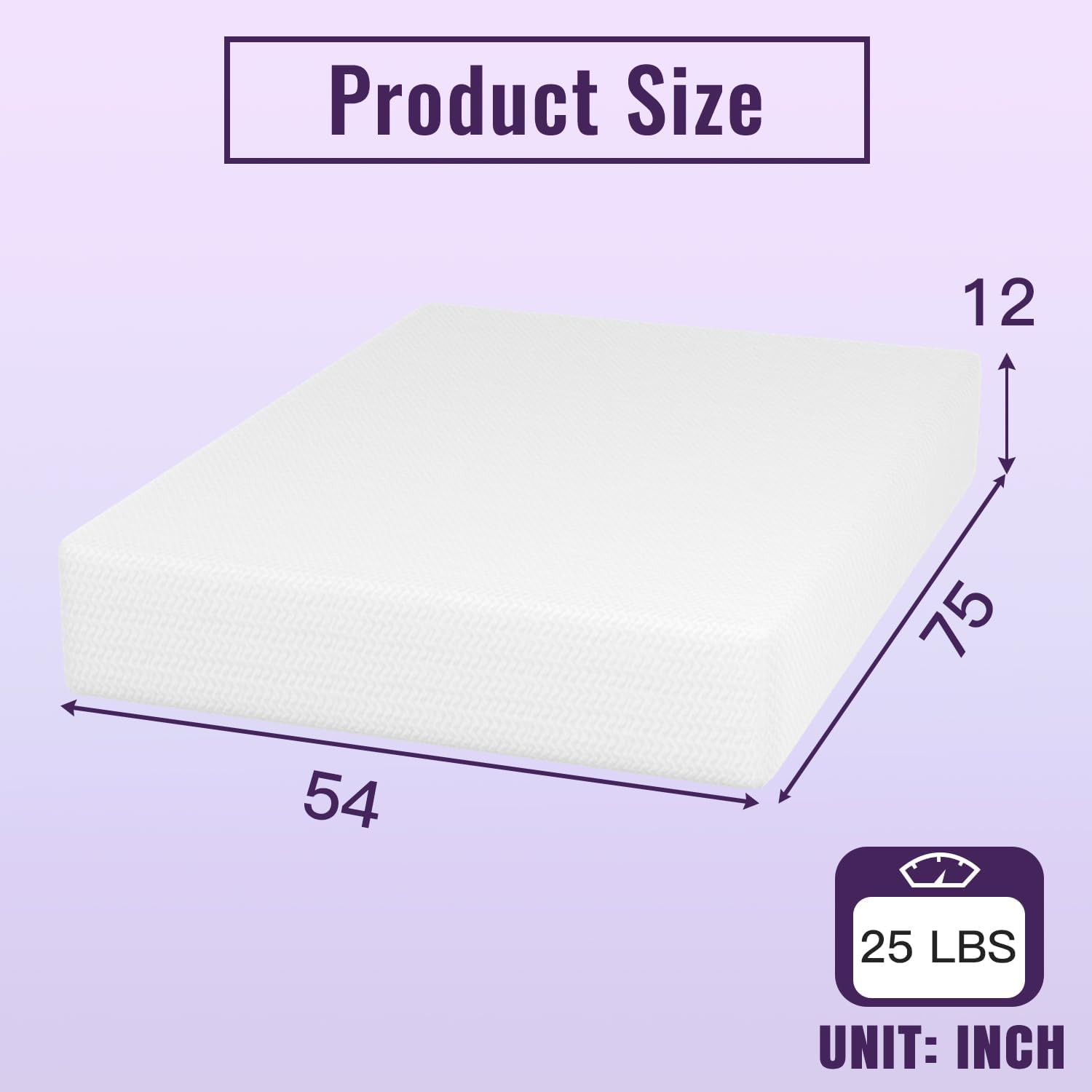 Paylesshere 12 Inch Full Size Bamboo Charcoal Cooling Gel Memory Foam Mattress i