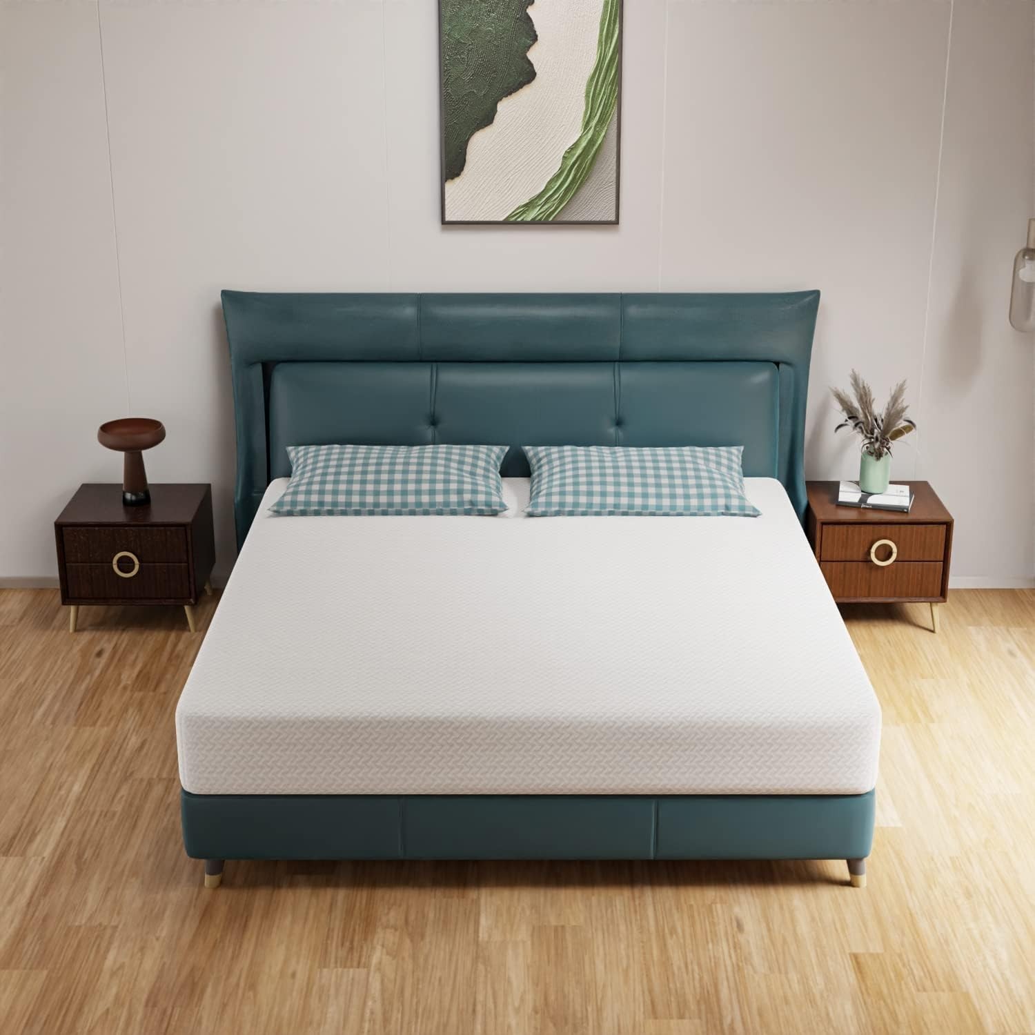 Medium Firm Green Tea Memory Foam Mattress – King Size, Perfect for Bed Frames