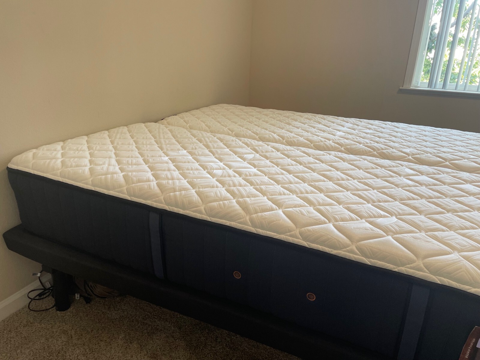 Stearns & Foster Rockwell Ultra Firm Split California King Mattresses.