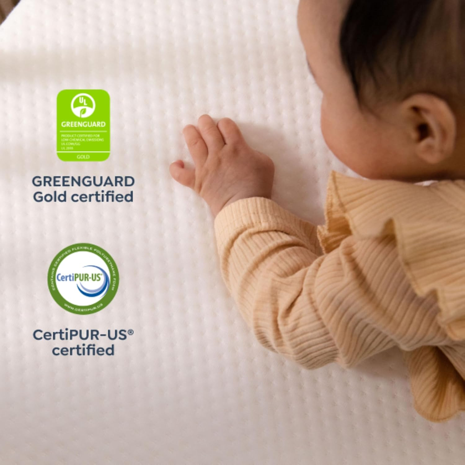 Comfort Crib Mattress, Firm Support, Lightweight, Removable Cover, Greenguard Go