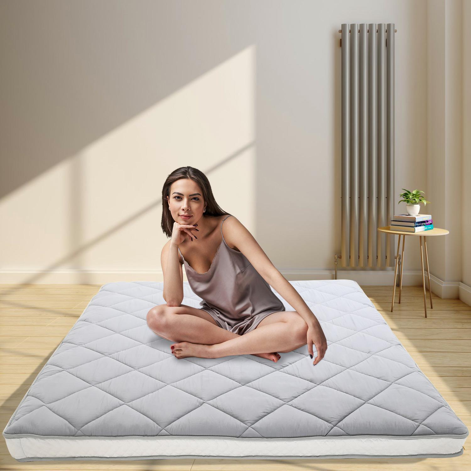4″ Fold Sleep Floor Mat Single Bed Memory Foam Topper Camping Guest Mattress