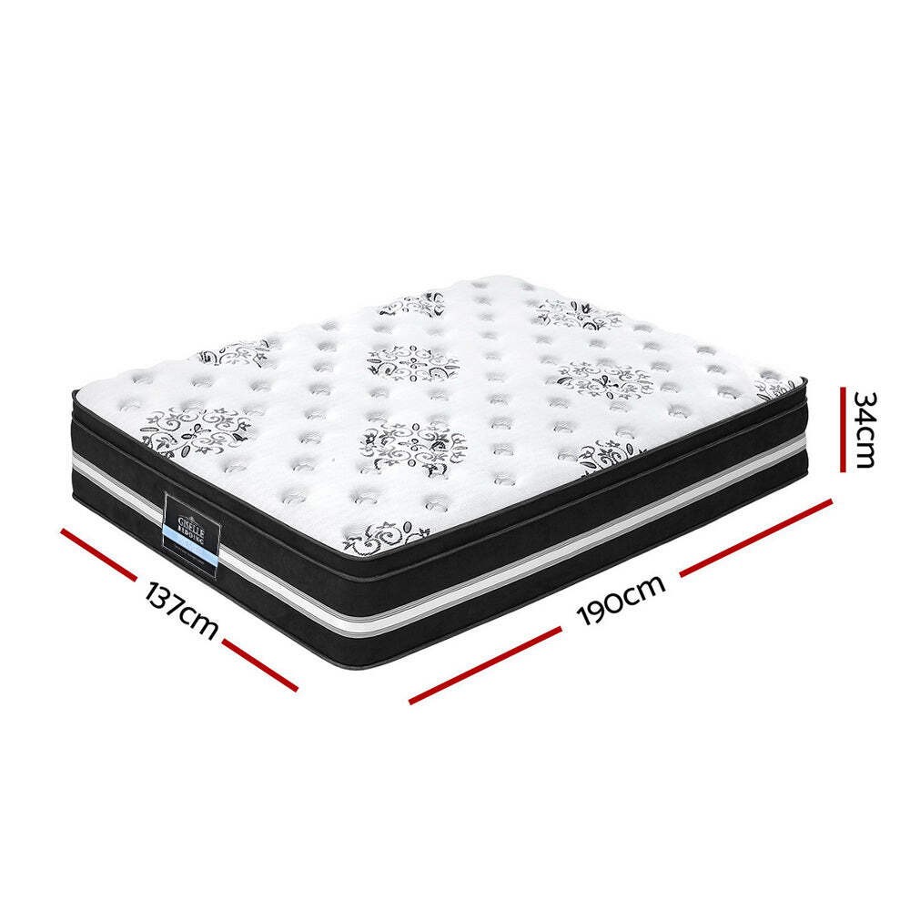 NNEDSZ Bedding Donegal Euro Top Cool Gel Pocket Spring Mattress 34cm Thick – Dou