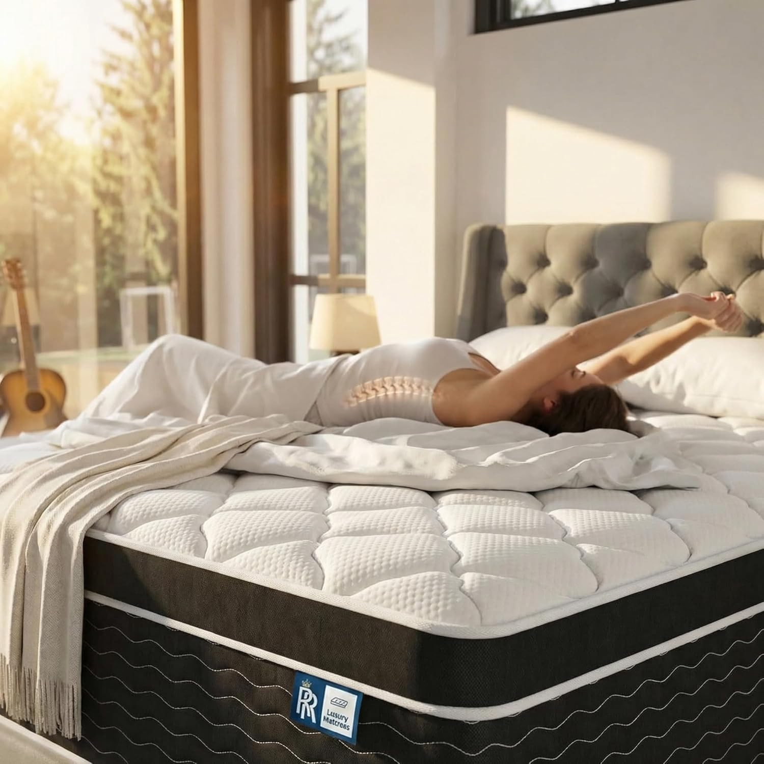 Luxury 12″ Twin Mattress, Cooling Gel Foam, Perfect for Kids & Comfort