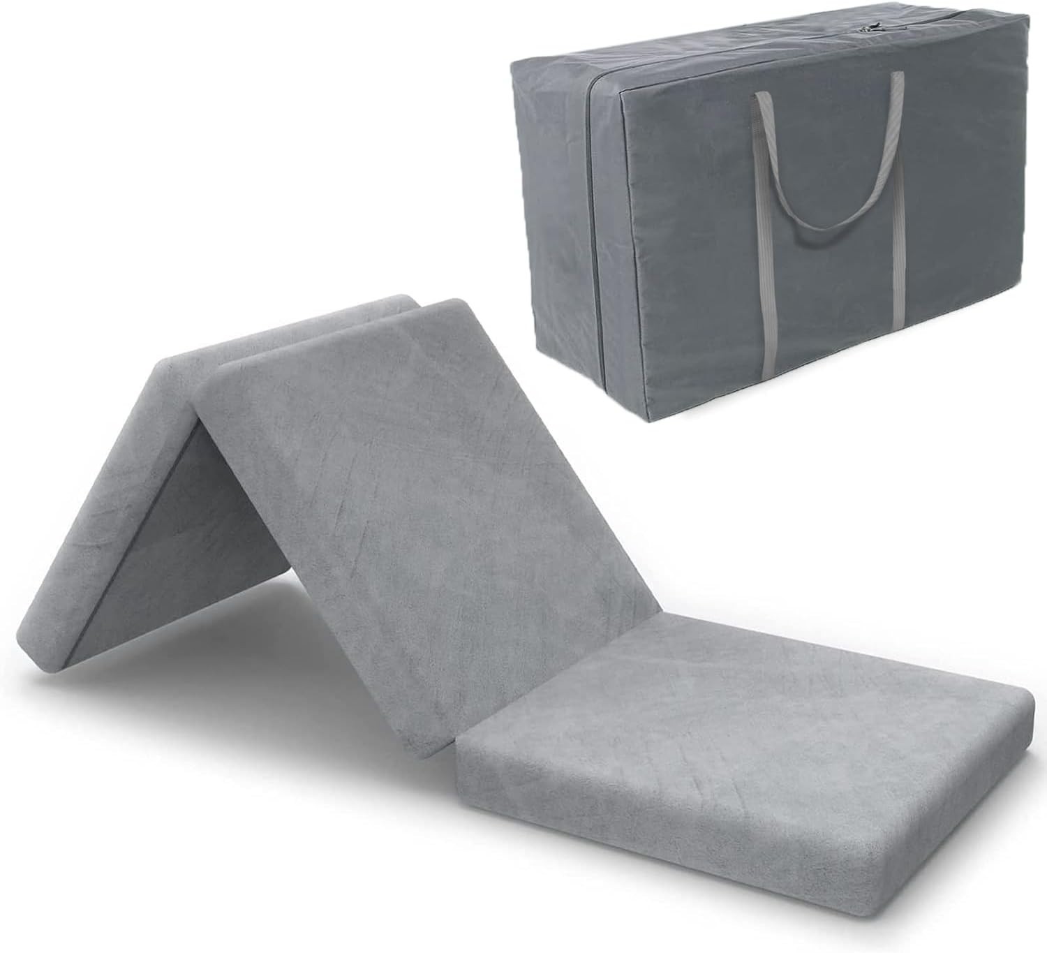 Tri Folding Foam Mattress with Waterproof Cover and Carrying Bag 31 x 75 Inches