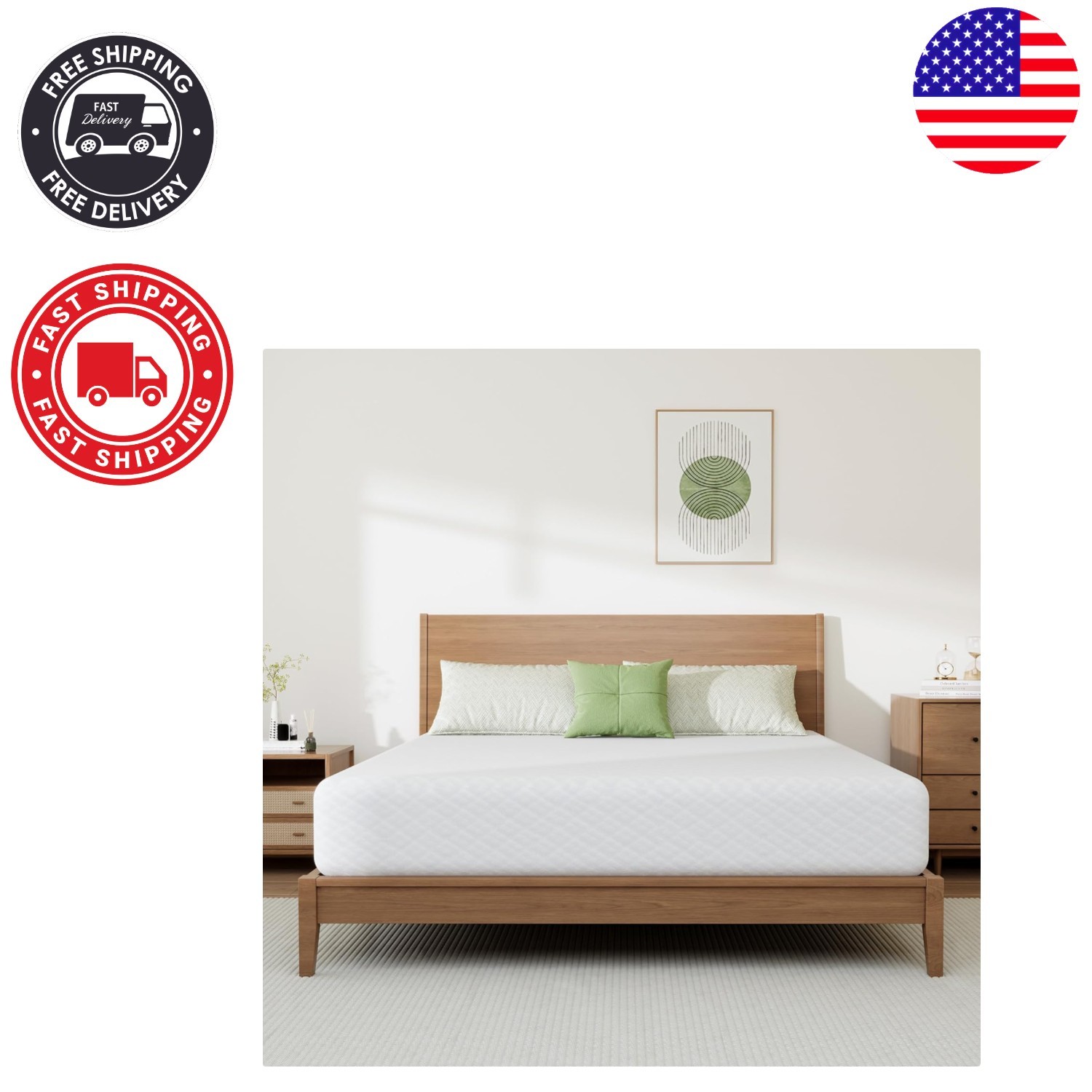 Breathable 6 Inch Full Size Memory Foam Mattress – Pressure Relief & Quiet Sleep