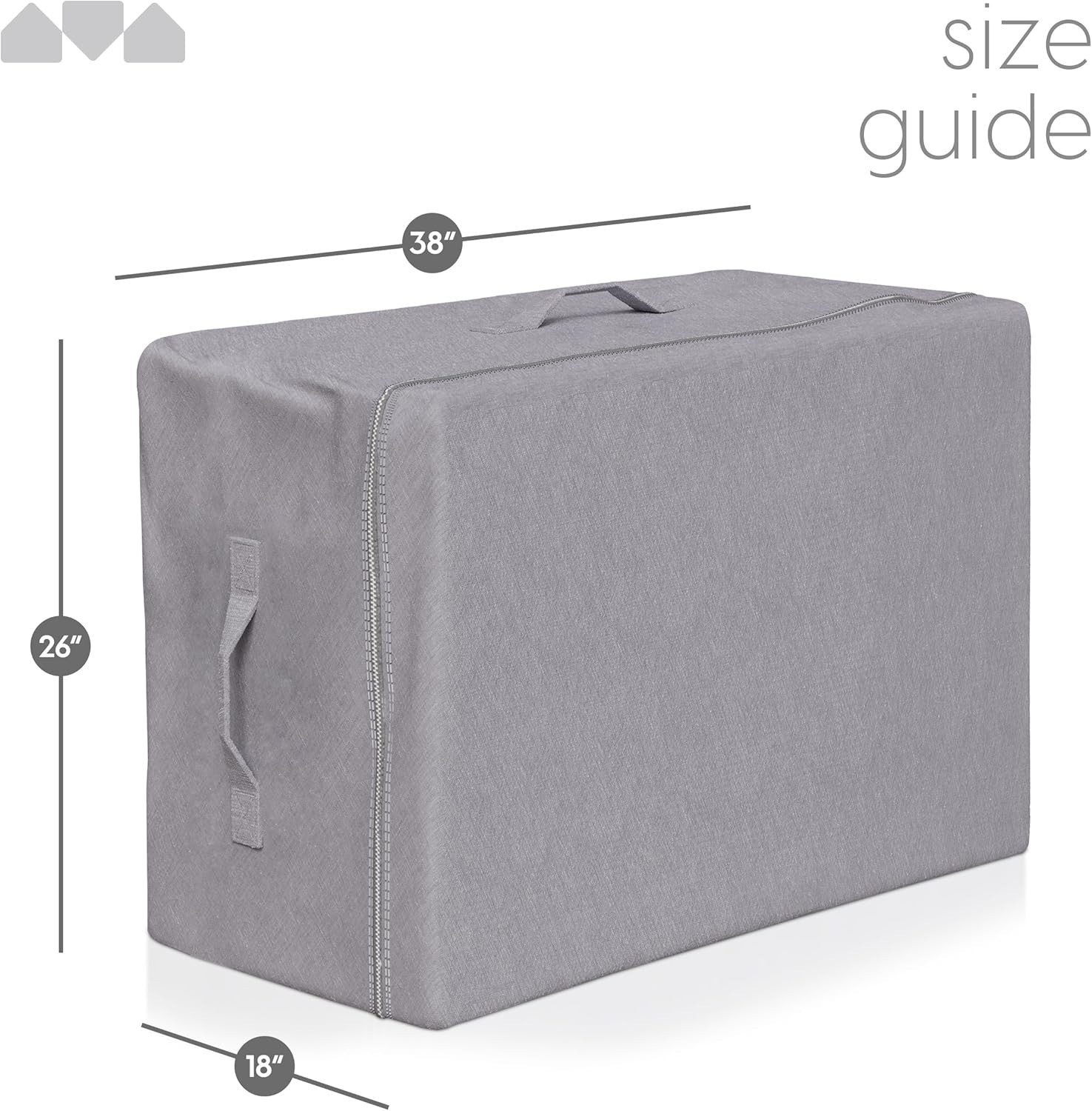 Zippered Travel Case for 6 Inch Twin XL Tri-Fold Mattress – Easy Carry Handles