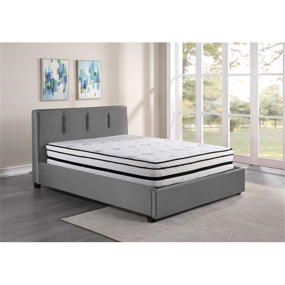 Lexicon Homelegance Bedding 12″ Fabric Eastern King Hybrid Mattress in White