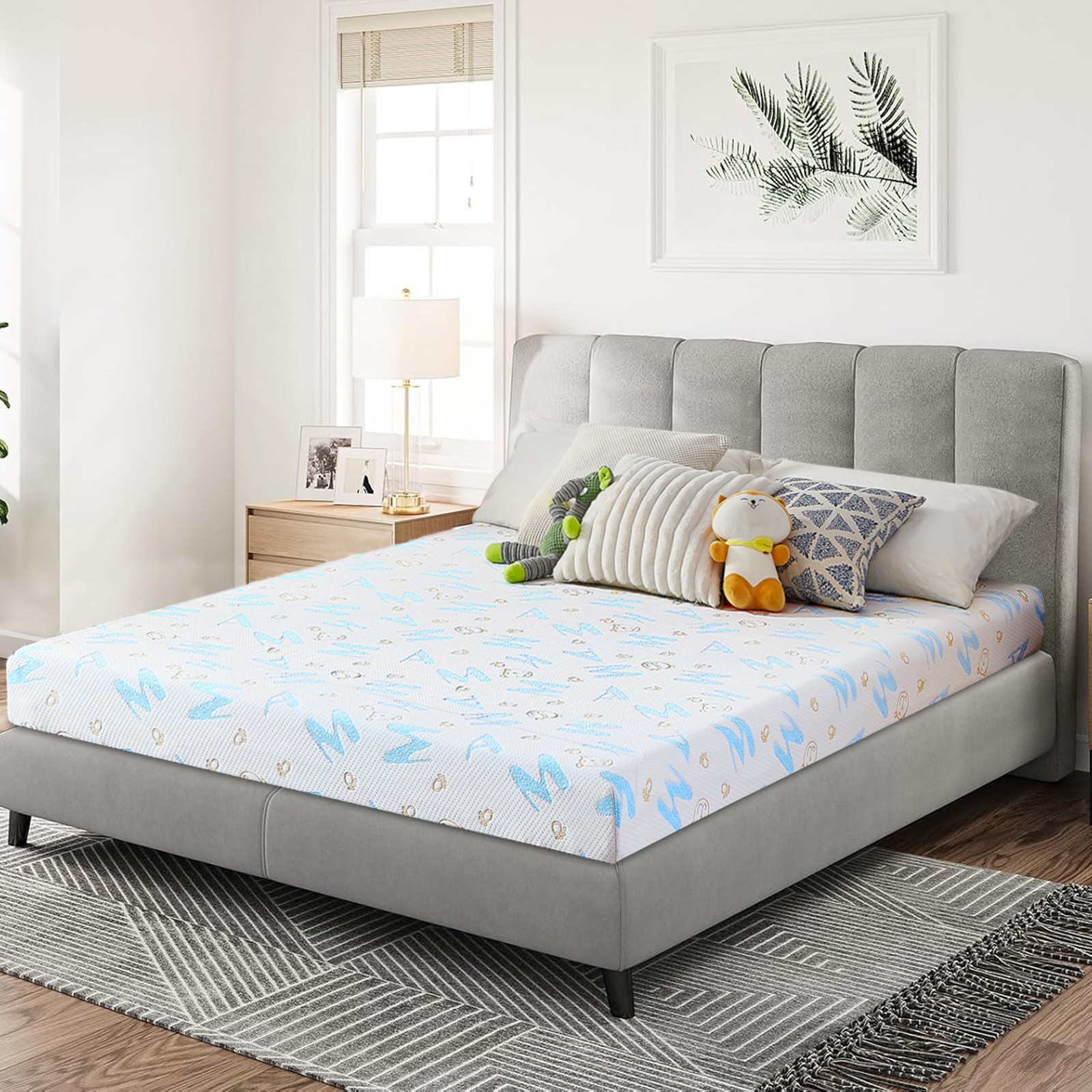 5″ 6″ Twin XL Cooling Gel Memory Foam Mattress with Removable Cover Bed in a Box