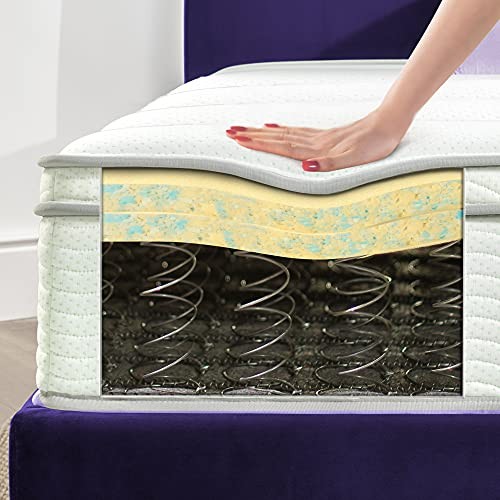ZINUS 12″ Foam & Spring Mattress, Full, CertiPUR-US, No Assembly Required, White