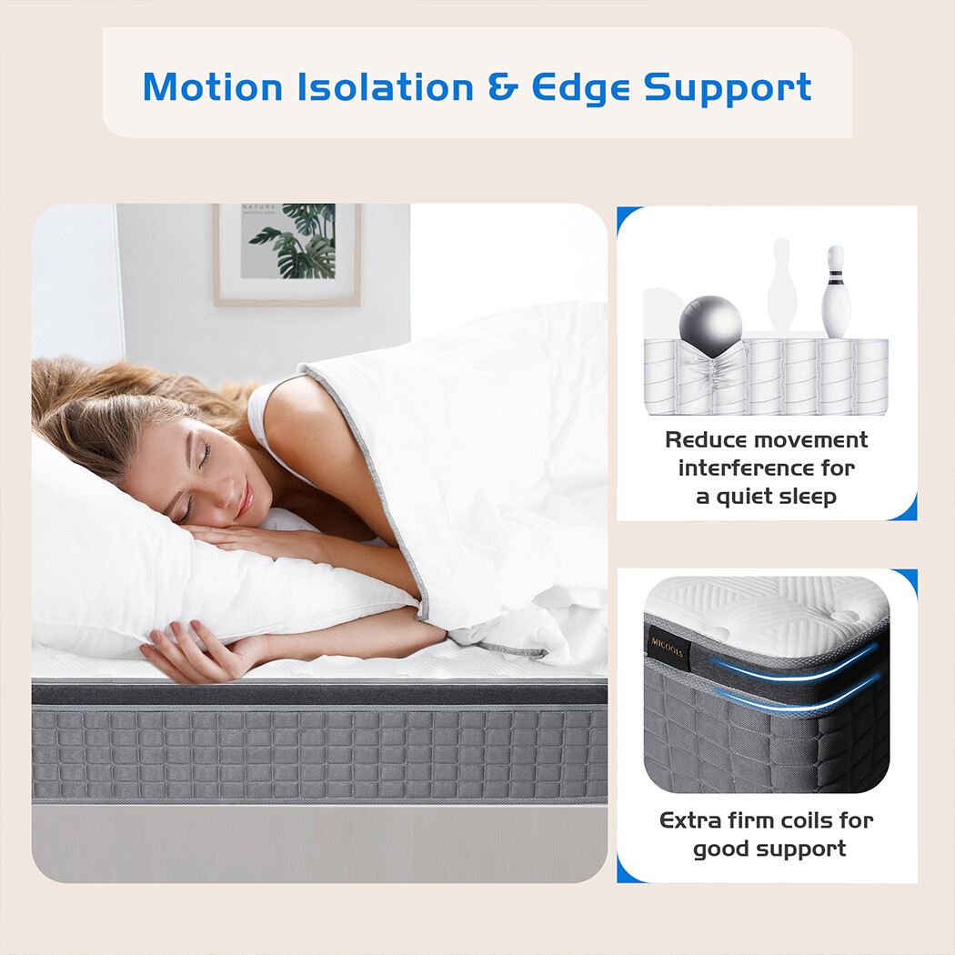 12 Inch Mattress Twin Full Queen King Gel Memory Foam Hybrid Pocket Bed in a Box