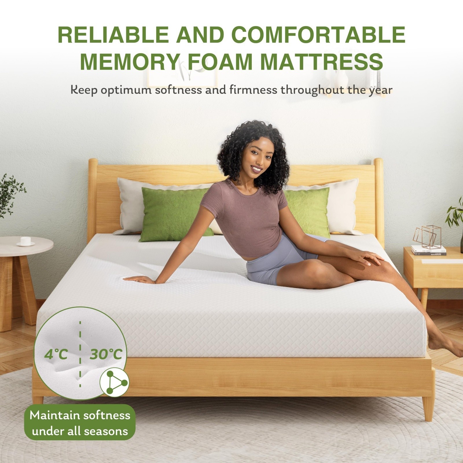 EGOHOME Twin XL Memory Foam Mattress, 5 Inch Bed Mattress in a Box with Cooling