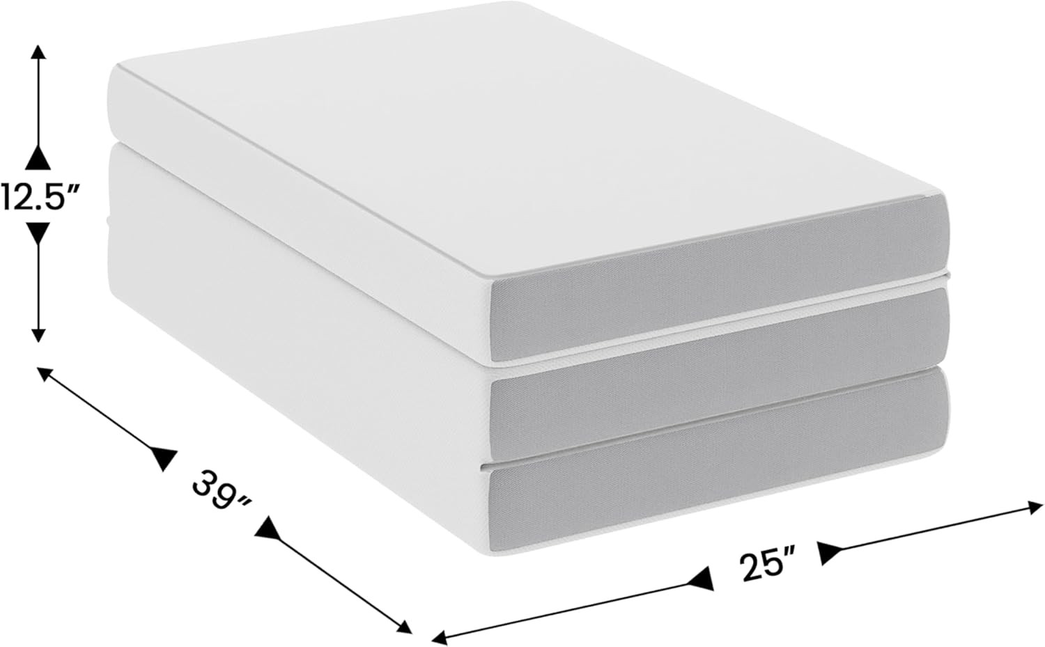 Cloud Tri-Fold Cooling Memory Foam Mattress, Portable Mattress in a Box, Certipu
